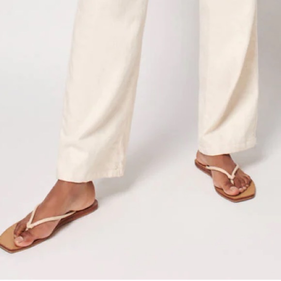 NWT! Faherty Brand Overland Twill Jumpsuit in Natural- Small - Picture 7 of 7